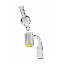 Glass Banger Set clear Grinding with Carb Cap